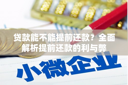 武陟贷款能不能提前还款？全面解析提前还款的利与弊