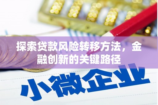 武陟探索贷款风险转移方法，金融创新的关键路径