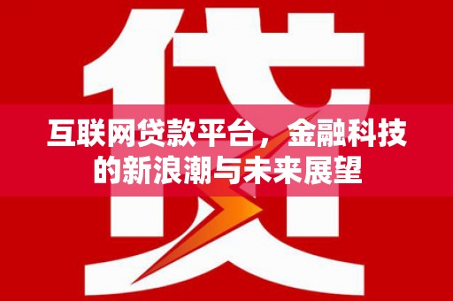 武陟互联网贷款平台，金融科技的新浪潮与未来展望