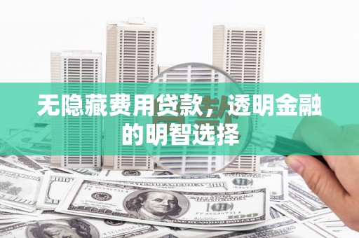 武陟无隐藏费用贷款，透明金融的明智选择