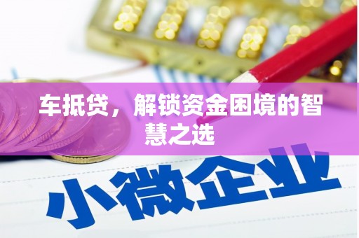 武陟车抵贷，解锁资金困境的智慧之选
