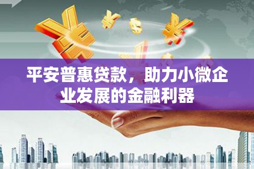 武陟平安普惠贷款，助力小微企业发展的金融利器