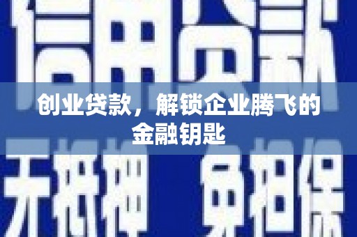 武陟创业贷款，解锁企业腾飞的金融钥匙